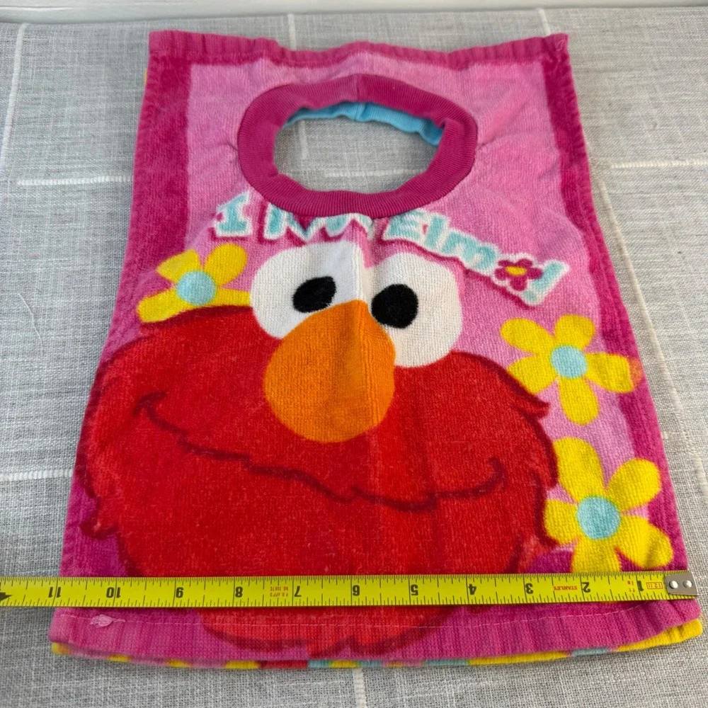 Lot of 2 ELMO Seasame Street Towel Bibs Terrycloth Burp Cloth